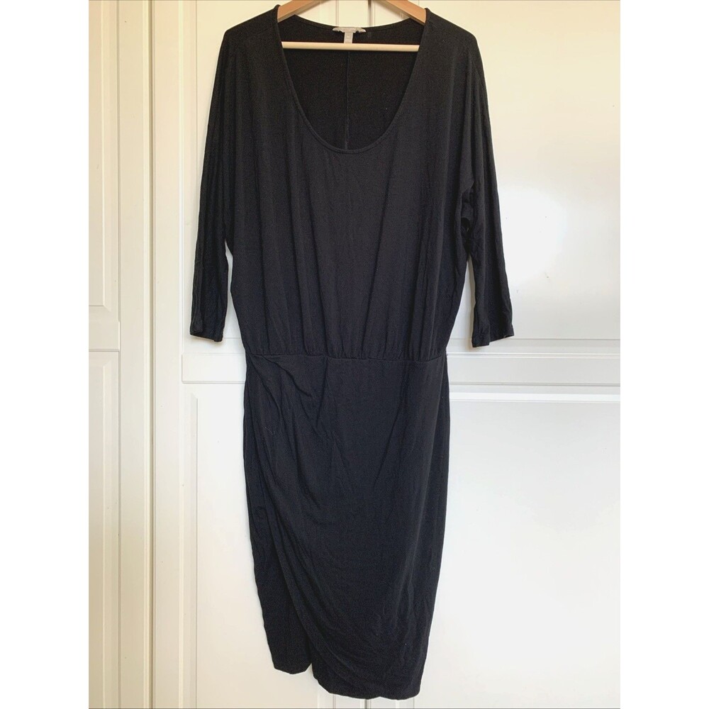Banana Republic Black Long Sleeve Stretch Dress Womens Size XL